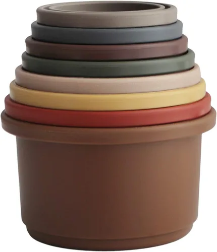Miniatura 2 de mushie Juguete de tazas apilables Hecho en Dinamarca (Retro)