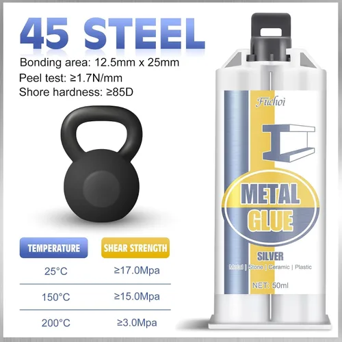 Miniatura 4 de Pegamento de metal, adhesivo epoxi de soldadura resistente de 3.4 onzas, pegamento de fundición fuerte y relleno de reparación de metal líquido