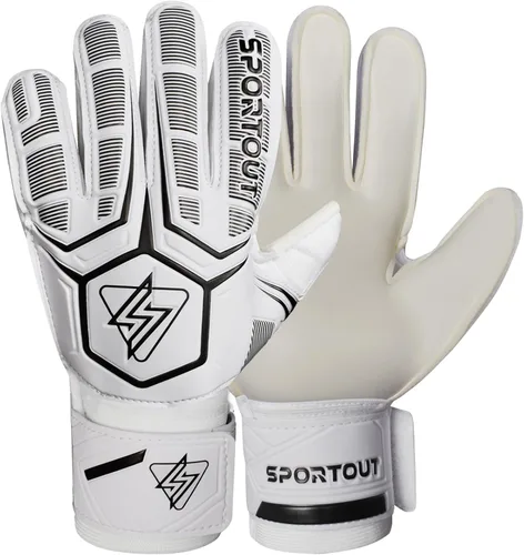 Miniatura 13 de Guantes de portero Sportout, guantes de portero con protección para los dedos, guantes de portero de fútbol transpirables, látex de 4 mm, para Verde