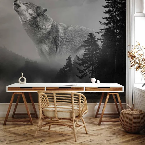 Miniatura 6 de artgeist Mural para pared Animal lobo 98x69 pulgadas - Papel tapiz no tejido de forro polar Decoración de pared Impresión fotográfica Diseño