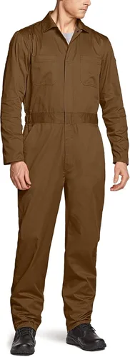 Miniatura 3 de CQR - Overol para hombre con manga corta, cremallera frontal, múltiples bolsillos, resistente a las manchas y a las arrugas