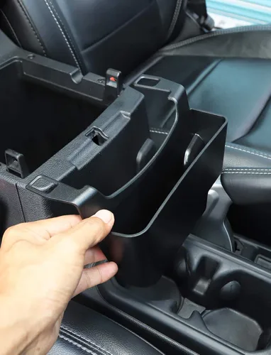 Miniatura 6 de Savadicar - Organizador de almacenamiento colgante para consola central, bandeja ABS para reposabrazos compatible con Jeep Wrangler JL JLU 4XE