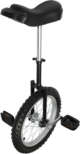 Miniatura 4 de Monociclo de rueda, bicicleta de una rueda con borde y pedales, monociclos de acero modernos para edades unisex de 10 a 60 años, entrenamiento