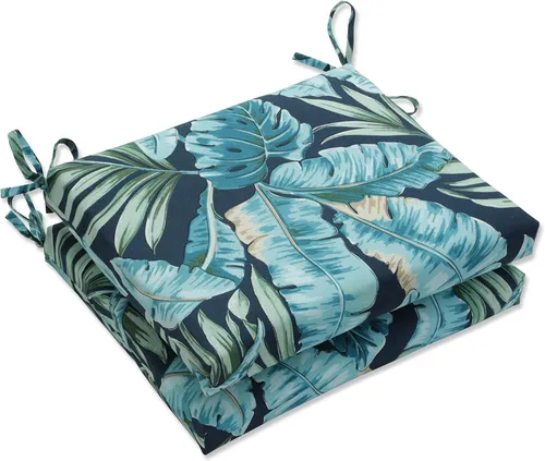 Miniatura 22 de Pillow Perfect Cojines de asiento de esquina cuadrados para exteriores e interiores, 16 x 18.5 pulgadas, selva verde con hojas exuberantes, 2 Selva