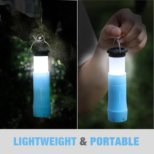 Miniatura 9 de EverBrite Mini Faroles y Linternas 2 en 1, Combo de Linterna con Zoom con 3 Modos, Elementos Esenciales para Acampar, Farol de 2 Piezas con Batería