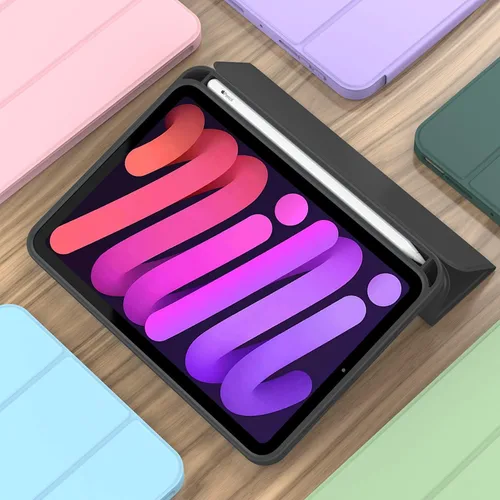 Miniatura 9 de iMieet Funda para iPad mini 7 2024 (A17 Pro), iPad mini 6 (8.3 pulgadas, modelo 2021), iPad mini 7ª/6ª generación con soporte para lápices, funda