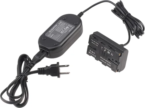 Miniatura 5 de FocusFoto Cable adaptador de fuente de alimentación de CA + batería ficticia NP-F, acoplador de CC para Sony NP-F550 NP-F570 NP-F970 para alimentar