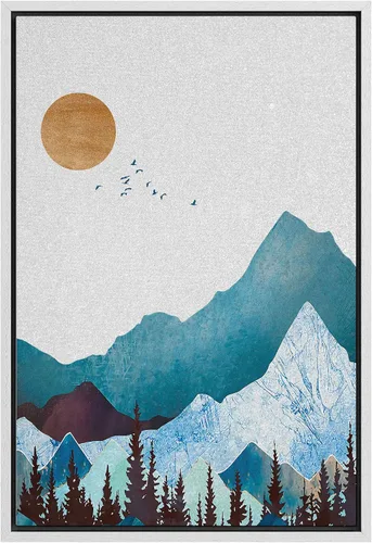 Miniatura 11 de SIGNFORD Lienzo enmarcado para pared, camino del desierto con cactus, naturaleza silvestre, ilustraciones modernas, arte decorativo, rústico