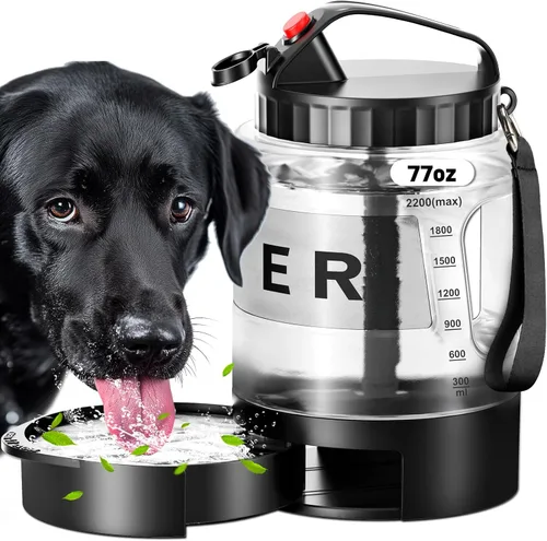 Miniatura 10 de Botella de agua para perros, tazón de viaje grande de 56 onzas para perros, dispensador de cuencos de agua portátiles para camping, artículos
