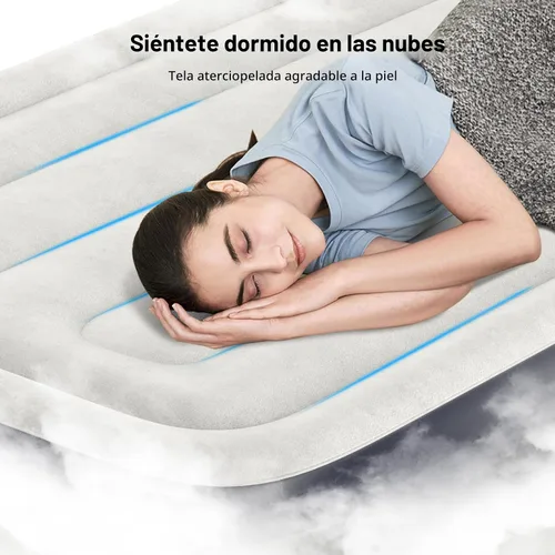Miniatura 8 de VOSSER Colchón de Aire Twin XL con Bomba Incorporada Elevado, 80" de Largo, Colchón Inflable Mejorado de 18", Colchón Auto Inflable que se Infla