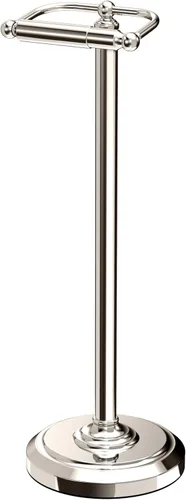 Miniatura 8 de Gatco 1436MX, soporte de papel higiénico independiente, 22 pulgadas de alto, negro mate/base ponderada de pie para papel higiénico