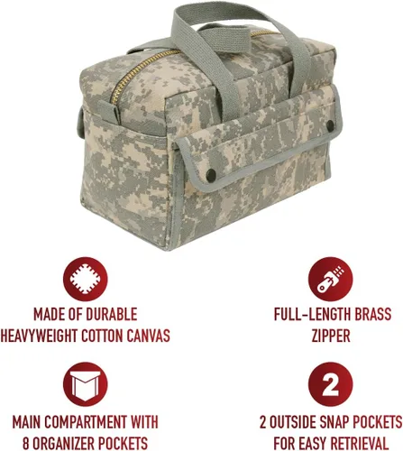 Miniatura 5 de Rothco Bolsa de herramientas mecánicas con cremallera de latón ACU Digital Camo