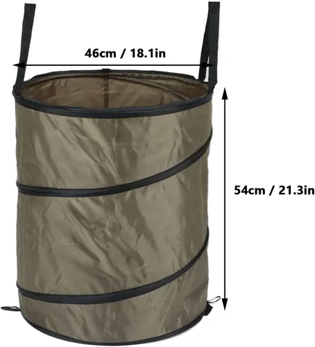 Miniatura 7 de Cubo de basura plegable, resistente al agua, tela Oxford, anillos de acero reforzados, para camping, papelera plegable, portátil, plegable