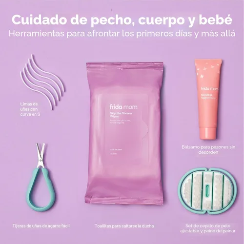 Miniatura 5 de Frida Mom Juego de regalo de 30 piezas de artículos esenciales para hospital y pañales, incluye kit de cuidado de parto, posparto y recién nacido