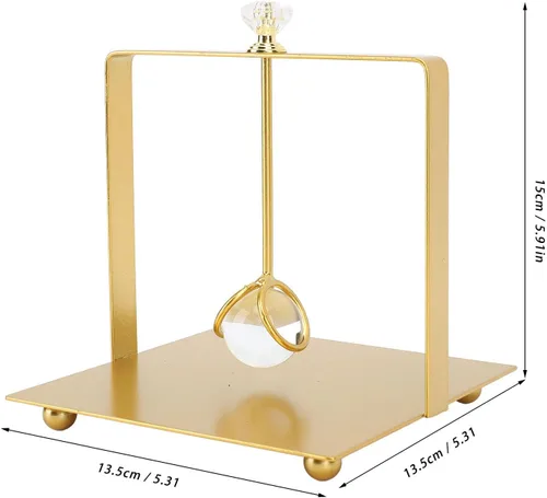 Miniatura 2 de Napkin Holder for Table, Metal Napkin Dispenser with Lift Handle, Square Paper Holder for Restaurant Hotel Farmhouse Party (Gold)