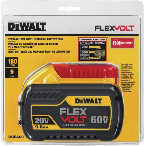 Miniatura 6 de Batería DeWalt DCB609 de 20 vatios/60 vatios máximo, Flexvolt de 9.0 Ah