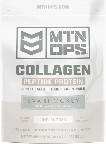 MTN OPS Eva Shockey Signature Series - Polvo de proteína de péptido de colágeno, 20 porciones, 21.2 onzas