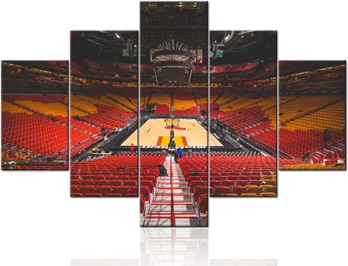 Miniatura 24 de Decoración de sala deportiva Memphis Grizzlies Imágenes para sala de estar, el foro FedEx en Memphis, pinturas de Tennessee, 5 piezas, lienzo, arte