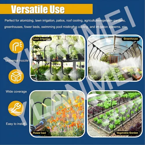 Miniatura 7 de 360° Curved Garden Automatic Irrigation System, Adjustable Nozzle, Water-Saving Design, Fogging Irrigation Kit, Quick Installation Drip Irrigation