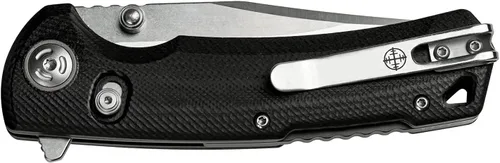 Miniatura 2 de Elite Tactical - Cuchillo plegable manual con D.L.M. - Chaser - Hoja de punta de clip con acabado satinado, acero D2, pivote de rodamiento de bolas