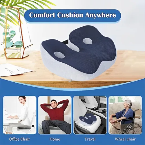 Miniatura 6 de Cojín de Asiento, Cojín de Asiento para Alivio del Dolor de Hueso de Asiento y Espalda, Glúteos, Coxis, Cadera, Isquiotibiales, Soporte de Postura