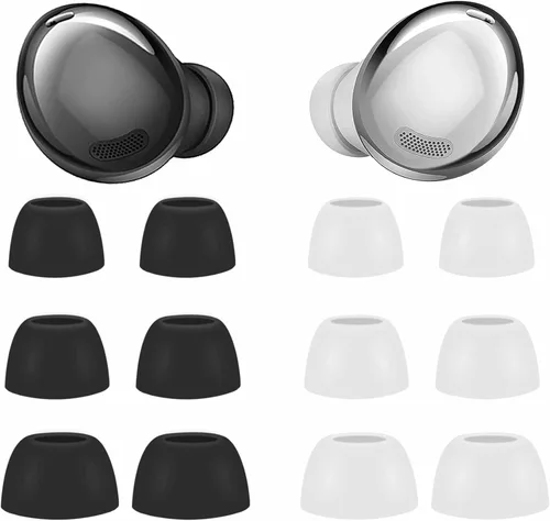 6 pares de auriculares de repuesto para Galaxy Buds Pro, S/M/L de 3 tamaños, goma de silicona flexibles, puntas de ala compatibles con Samsung