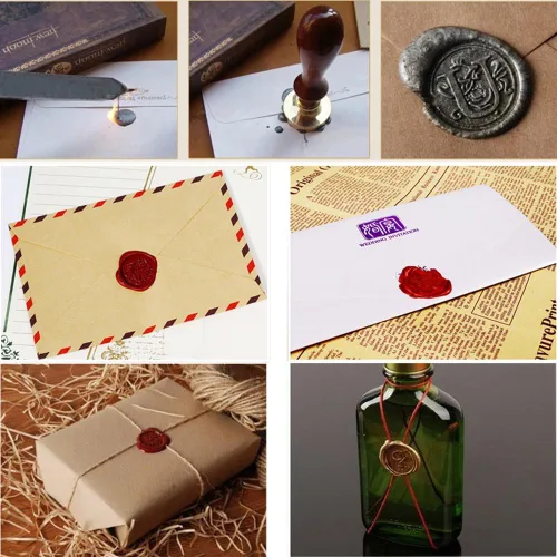 Miniatura 6 de Varillas de Cera para Sellar, Yoption 10 Piezas Varillas de Cera Multicolor con Mechas para Invitación de Boda Sobres de Regalo Tarjetas de Navidad