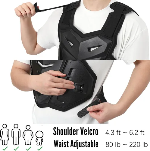Miniatura 7 de Chaleco protector de cuerpo para motocicleta, bicicleta de calle, carreras todoterreno, ciclismo, esquí, motocross, protector de pecho para adultos