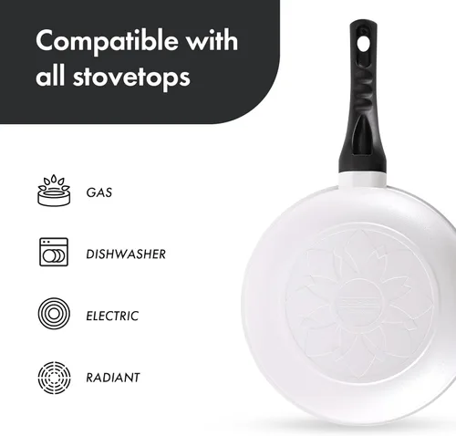 Miniatura 4 de Neoflam Wok antiadherente de aluminio fundido – Sartén ligera y duradera, revestimiento antiadherente saludable, fácil de limpiar, apto