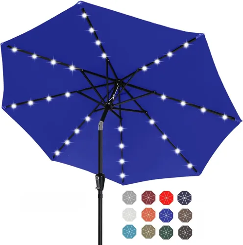 Miniatura 54 de ABCCANOPY Sombrillas solares duraderas para patio con 32 luces LED de 7.5 pies (beige claro)