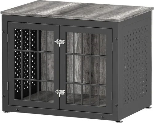 Miniatura 19 de rehomerance Jaula para Perros de Servicio Pesado de 26 Pulgadas para Perros Pequeños, Perrera de Metal para Perros con Alta Ansiedad, Jaula
