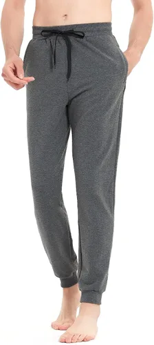 Miniatura 18 de Idtswch 30/32/34/36/38/40. Pantalones deportivos altos para hombre, extra largos, con bolsillos con cremallera