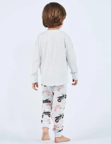 Miniatura 3 de A&J DESIGN Pijama de algodón estampado para niños de 2 a 14 años, conjunto de pijama de 2 piezas