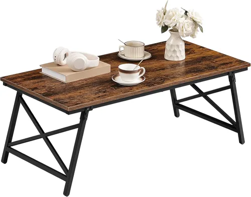 Miniatura 8 de CHOEZON Mesa auxiliar plegable de 41.3 pulgadas con hebillas de seguridad, mesa de centro baja, mesa de piso portátil, para sentarse en el suelo