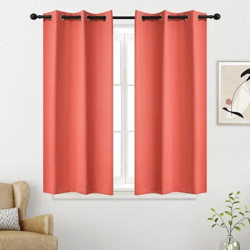 Miniatura 79 de YGO - Cortinas verdes de 183 cm de ancho por 213 cm de largo para dormitorio - Cortinas opacas con ojales en la parte superior, extra anchas