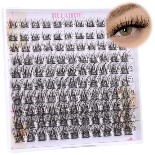 Miniatura 9 de Extensiones de pestañas dispersas en racimo, pestañas individuales, extensiones de pestañas naturales en racimo, 9-11 mm, 96 unidades, para colocar