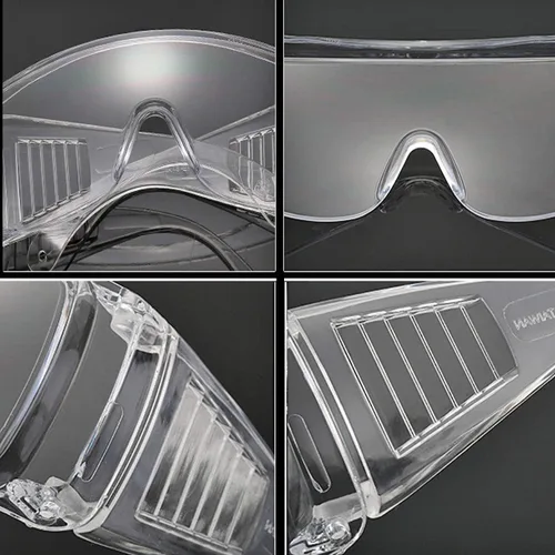 Miniatura 7 de Calabria 1003 Gafas de seguridad grandes que se ajustan sobre anteojos graduados Fitover para hombres y mujeres, envolventes, tintadas, Transparente