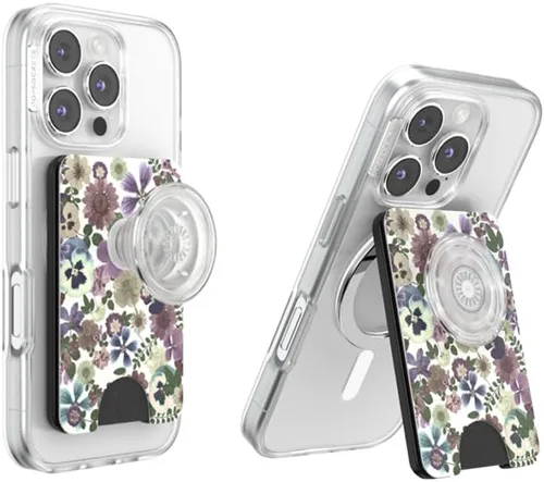 Miniatura 7 de PopSockets Cartera de teléfono con agarre expandible y anillo adaptador para MagSafe, soporte para tarjetas de teléfono, compatible con carga Magenta