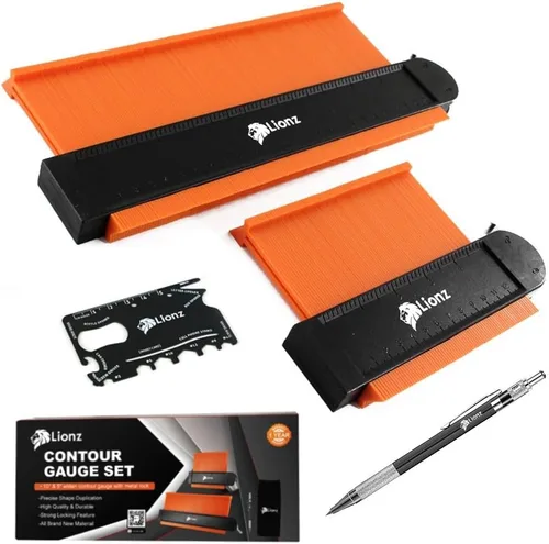 Miniatura 9 de Lionz Herramienta de Forma y Contorno de Calibre de Contorno - Herramienta de Perfil Super Calibre de 10" con Tornillos de Bloqueo y Ajuste