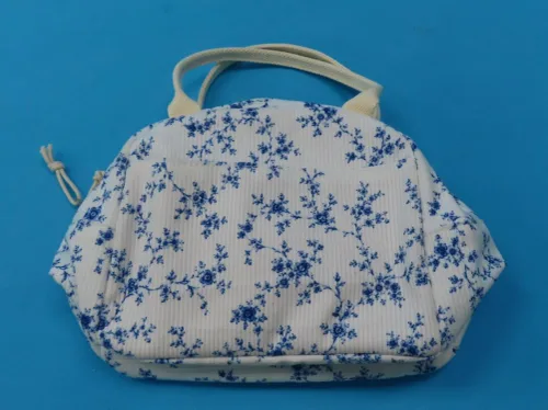 Miniatura 44 de Bluboon Bolsa de almuerzo para mujer, bonita bolsa de almuerzo de pana con correa para el hombro, reutilizable, aislada, gran capacidad