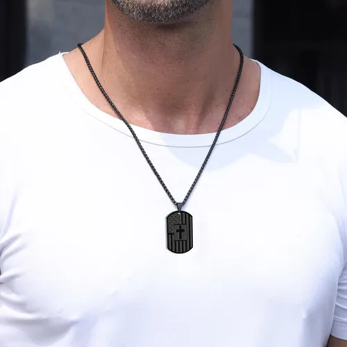 Miniatura 3 de Zocomi Rellenos de Media Navideña Regalo de Navidad - Para Mi Hijo Papá Hermano Marido Nieto Abuelo Novio Hombre Etiqueta de Perro Cruz Collar