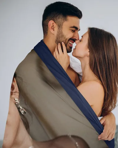 Miniatura 5 de Manta personalizada con imagen, regalos personalizados con texto en inglés "I Love You", manta de franela súper suave para parejas, novia, novio, 1