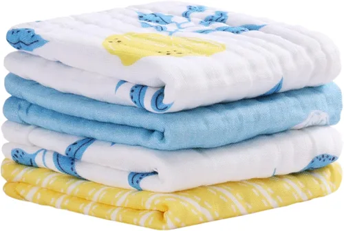 Miniatura 11 de Viviland Paños de muselina para bebé, paños superabsorbentes para bebé niña y niño, 10 x 20 pulgadas, toallas de baño de 6 capas para bebé, flores