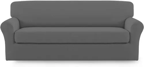 Miniatura 36 de Easy-Going Funda de Sofá Elástica de Microfibra de 2 Piezas – Cubierta de Sofá Suave Ajustada de Spandex, Protector de Muebles Lavable con Parte
