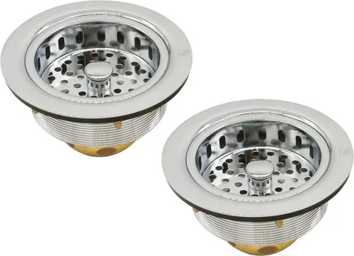 Miniatura 16 de Westbrass D214-05 - Colador grande para fregadero de cocina estilo poste de 3-1/2 pulgadas, níquel pulido
