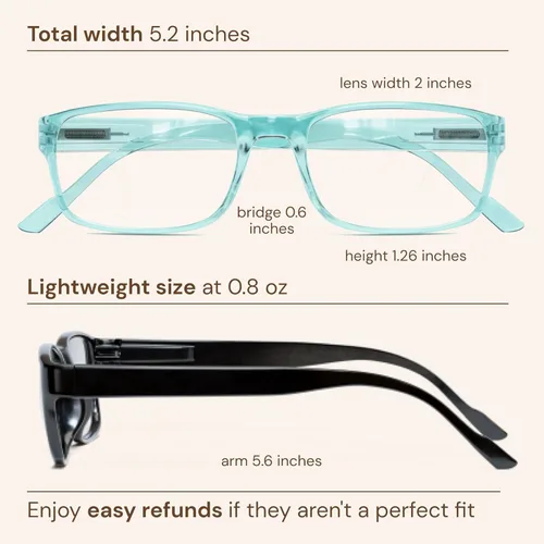 Miniatura 8 de Gaoye 1.25 Gafas de lectura profesionales para todo el día, lectores de computadora con protección de luz azul, paquete económico Paquete A1-5