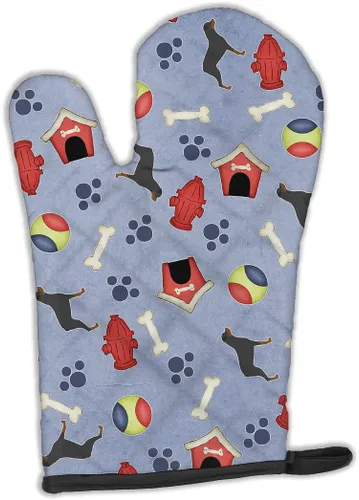 Miniatura 179 de Caroline's Treasures BB4872OVMT - Guante de horno de Navidad Affenpinscher resistente al calor, grueso para sartenes calientes y horno, manopla