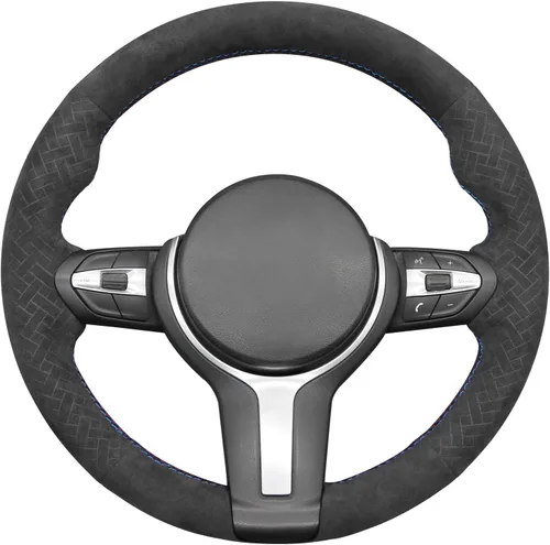 Miniatura 22 de MEWANT - Funda para volante de automóvil cosida a mano de Athsuede para BMW F87 M2 F80 M3 F82 M4 M5 F12 F13 M6 F85 X2 X5 M F86 X6 M F33 F30 M