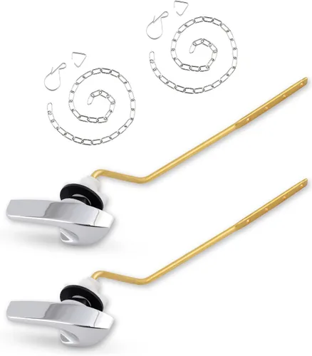 Miniatura 9 de iFealClear Kit universal de repuesto para manija de inodoro, mango de inodoro de montaje lateral/angular, compatible con Kohler Cromo