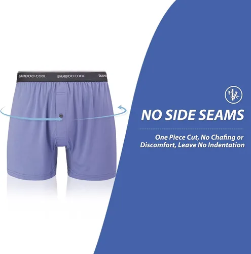 Miniatura 3 de BAMBOO COOL Men's Boxer Shorts 4 Pack Bamboo Boxers Underwear for Men Relaxed Fit Stretch Short
